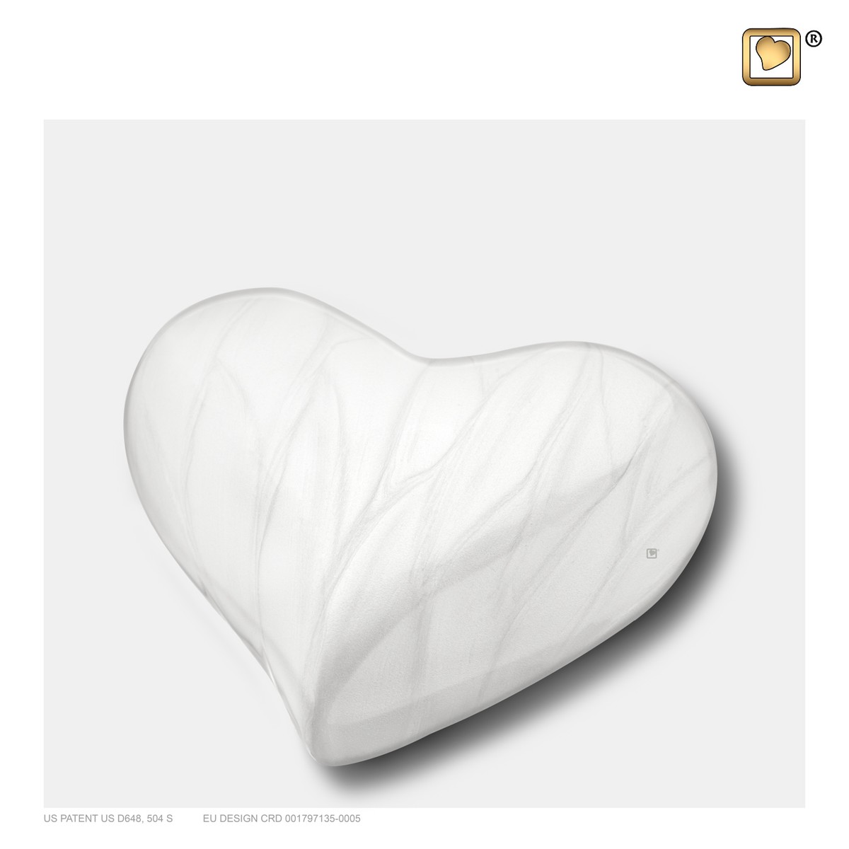 Heart Child urn Pearl White