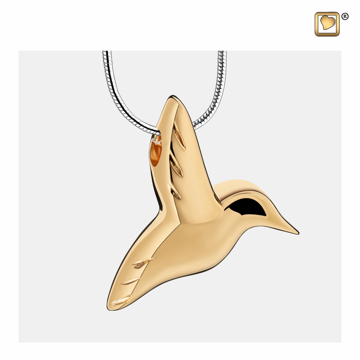 HummingBird Ashes Pendant Gold Vermeil