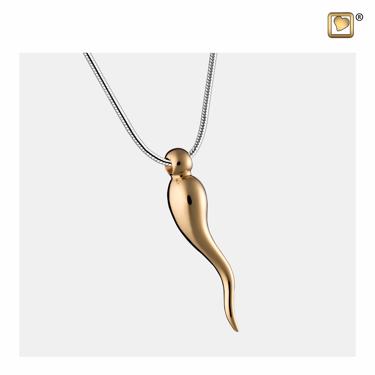 ItalianHorn Ashes Pendant Gold Vermeil