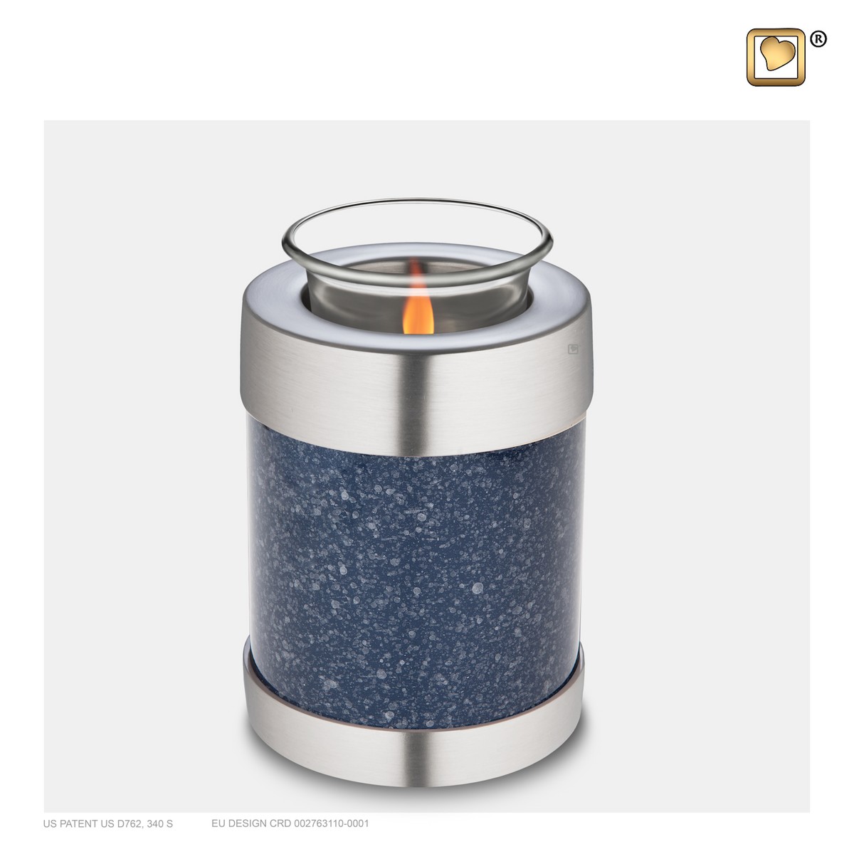 Tealight urn speckled Indigo&Bru Pewter