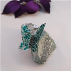 Assteen met glazen vlinder en Aventurijn